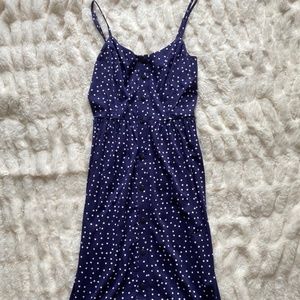 NWOT Navy and White Polka Dot Dress Size Small